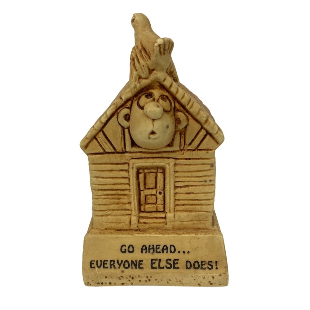 Paula 1976 Go Ahead Everyone Else Does! Coin Bank Figurine Made in‎ USA